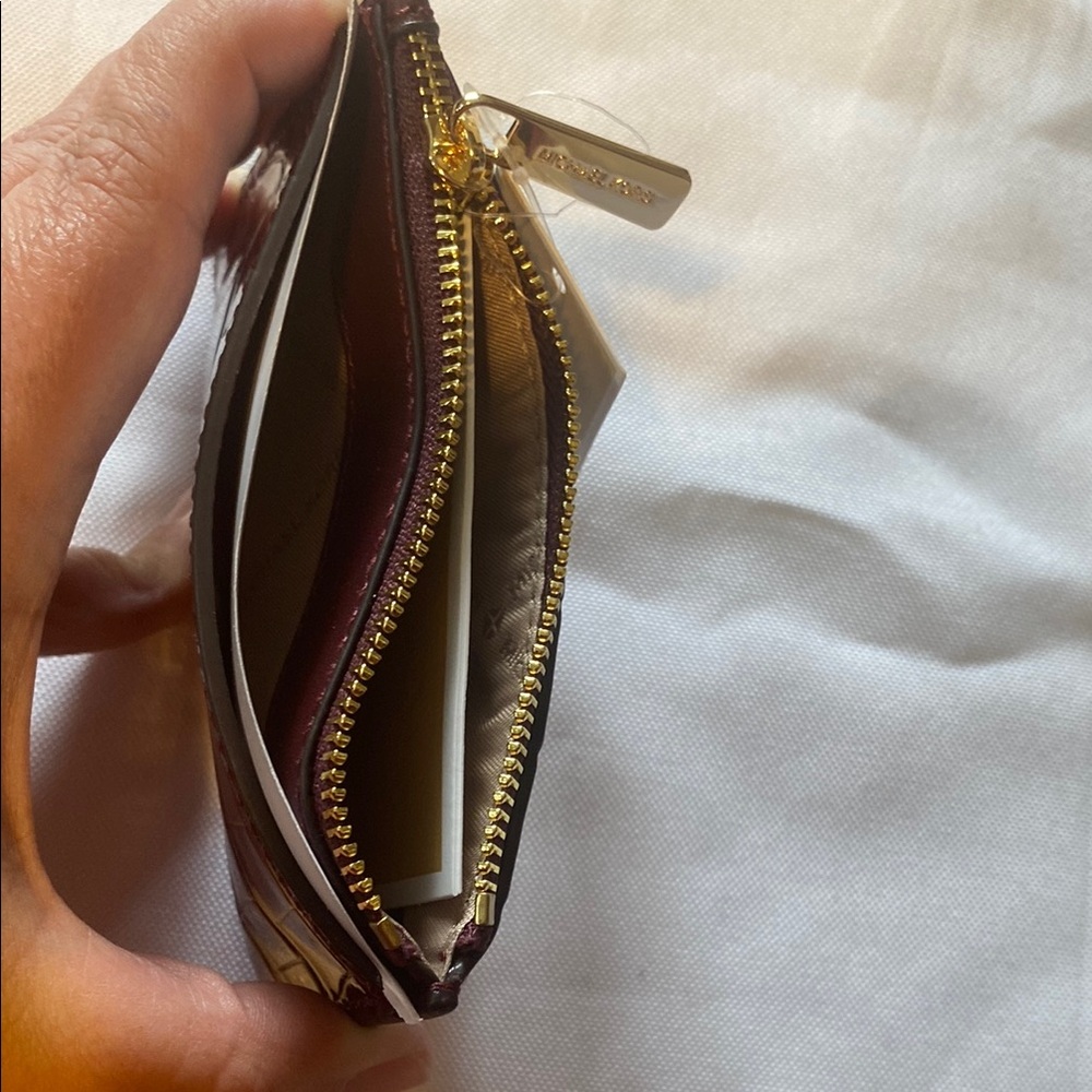 Michael Kors Burgundy Card Case - Picture 2 of 4